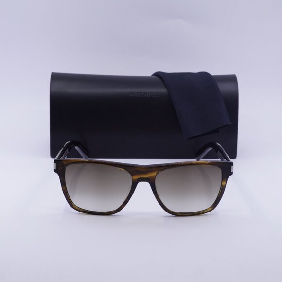 Saint Laurent SL619 005 Square Sunglasses - Havana/Brown - Picture 2 of 10